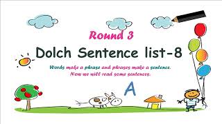 Read aloud | Dolch Sight words | Words, Phrases, Sentences- List 8 | The Infinite Academy