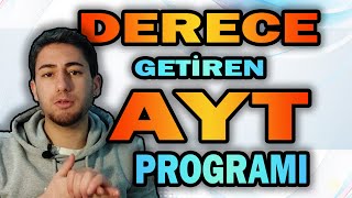 Derece Getiren AYT Çalışma Programı//+10 NET  Tr. 2203.sünden