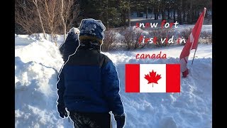 snow fort in CANADA ! ! ! | the first CANADA VLOG🤯😆 ❄️