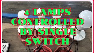 PAANO MAGWIRING NG 4 NA ILAW GAMIT ANG ISANG SWITCH? | Poknoy Official |