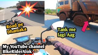 Fire 🔥 In Truck 🚛  || Truck🚛 Me Aag🔥 Lag Geya 😭@bikerideralok2480