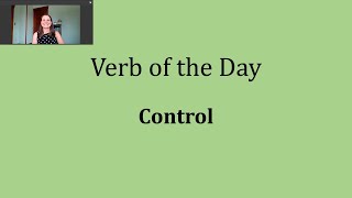 Verb of the Day - Control