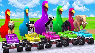 5 Giant Duck, Monkey, Piglet, chicken, dog, elephant, cow, sheep Transfiguration funny animal 2024