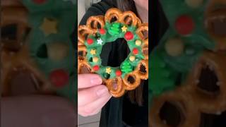 Pretzels Wreath 🥨🎄#christmas #viral #trending #chocolate