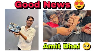 😭😭 @CrazyXYZ Cobra Snake🐍 Bites Amit Bhai- Please Pray🙏🏻🙏 | Amit Bhai Good News ☺️