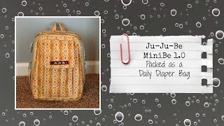 Ju-Ju-Be Mini Be 1.0 as a Daily Diaper Bag