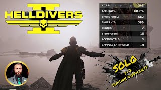 Helldivers 2 SOLO   T7 Suicide Difficulty   Geological Survey   Automatons