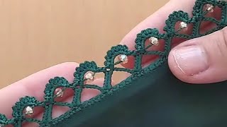 Crochet Su beautiful 💚💚ضريس كروشي شهوة منو خفيف ضريف 😍 مع طريقة تركيب العقيق مع الخيط model (12)