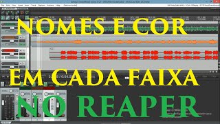 COMO COLOCAR O NOME E COR EM CADA FAIXA NO REAPER