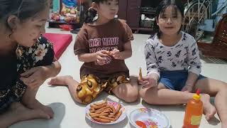 Làm bánh chiên bột.Chín Trầu Vlog#335#