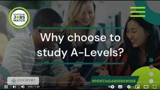 Why choose to study A-LEVELS?