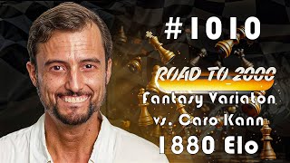 Road to 2000 #1010 - 1880 ELO - Chess.com Blitz 3+0 - Fantasy Variation vs. Caro Kann