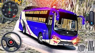 Off-road Coach Bus Driving Simulator - Uphill Transport Tourist Driver 3D || Android Gameplay