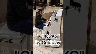 "CLOCKS" by Coldplay on public piano at Central station #shorts #piano #coldplay #public #music