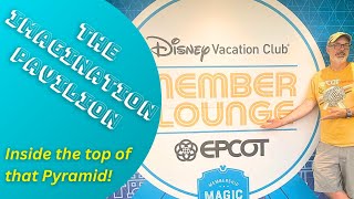 At the top of the Imagination Pavilion - The DVC Member Lounge!