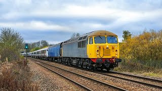 56098 dragging Greater Anglia 720s in November 2021