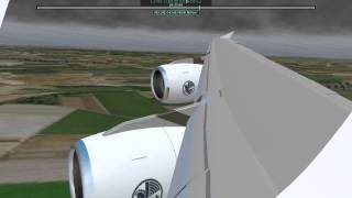 X Plane 10 - AF A380 Landing at LFPG