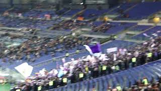 Roma - Fiorentina - 2012/2013 - ultras Fiorentina in trasferta - panoramica settore ospiti