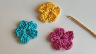 Cómo hacer flor a crochet fácil?