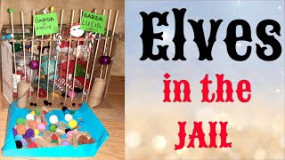 Elf on the shelf behaving badly 😳 naughty Elves in jail