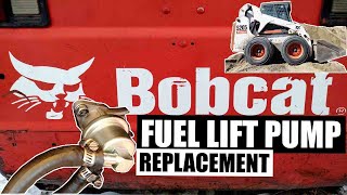 FUEL LIFT PUMP REPLACEMENT IN DETAILS | BOBCAT SKID STEER LOADER | KUBOTA V2203 DIESEL