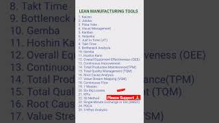 Lean manufacturing tools 🔥🔥 | #shorts