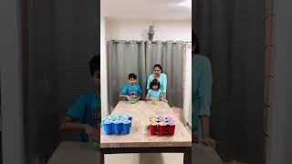 Who Will Throw The Ball In Water Glass Challenge 🤦‍♀️ #shorts #short #funny