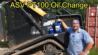 ASV PT100 Skid Steer Oil Change