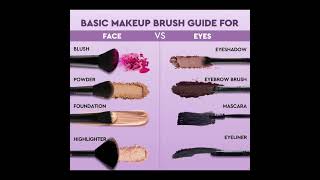 Makeup brush guide!!! 👌❤️💄 #music