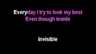 Skylar Grey - Invisible (Karaoke Instrumental) On Screen Lyrics