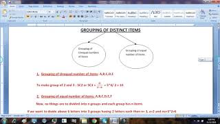 Video 5 : Grouping of items