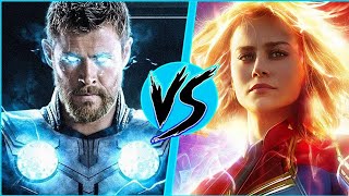 THOR VS CAPTAIN MARVEL #Marvel #thor #thorloveandthunder#captainmarvel #Zeus #gorrthegodbutcher