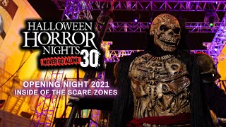 Inside of the Scare Zones - Opening Night 2021 | Halloween Horror Nights 30