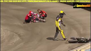 Sturz Kevin Fajfer + Andreas Lyager (1.Pl. Liga Speedway)