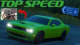 Forza Horizon 4 - Dodge Challenger SRT Hellcat Top Speed | Steering Wheel + Paddle Shifter Gameplay