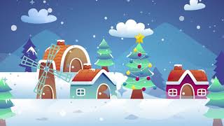 Full HD Winter Village landscape Animation Background l Christmas Loop Video l Free to use