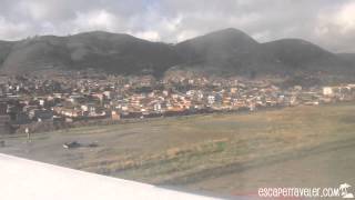 Beautiful Landing at Cusco Airport  Peru