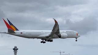 Philippine Airlines Airbus A350-900 landing at Los Angeles International Airport KLAX runway 24R