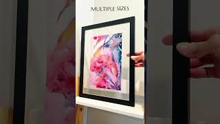 Bloomscape | Floral Watercolor Painting | Floating Frame | Art In Suspension | Glass Art Print