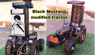 🔥 Modified black Mustang tractor|cardboard tractor|