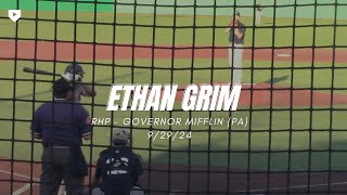 RHP Ethan Grim '25 | Governor Mifflin (PA) | Virginia Tech Commit | Metro Scout Day 10/3-24