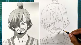 Cara Menggambar Sanji Wano | Drawing Sanji Wano Step by Step [One Piece]