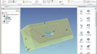 Basic IronCAD usage - simple line and shape creation and extruding