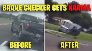 BRAKE CHECKER GETS KARMA | Idiots In Cars, Road Rage, Brake Check, Idiot Driver USA & Canada 2024