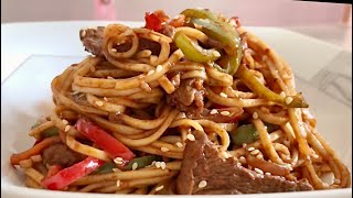 Beef Noodles Recipe | Noodles Recipe Easy and Fast | Beef Chow Mein | Spaghetti Recipe