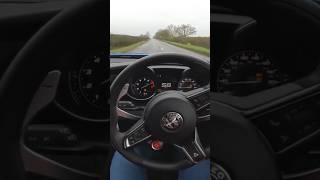 Alfa Romeo Giulia Quadrifoglio Brutal Acceleration & Sound 😳🍀 #alfaromeo #giuliaquadrifoglio