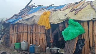 Nepali Mountain Village Life | Very Peaceful And Relaxing Mountain Shepherd Life in Rainy Season |