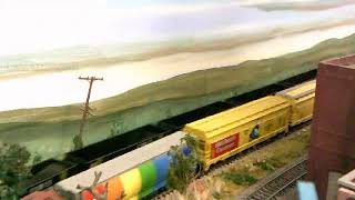 Around The Layout: Eastbound and Westbound Trains Meet