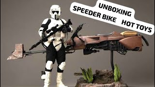 UNBOXING de SPEEDER BIKE Y SCOUT TROOPER de HOT TOYS