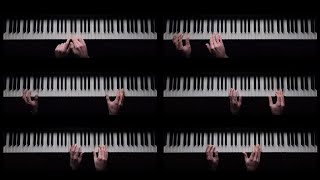 Twelve hands’  piano blues- split screen